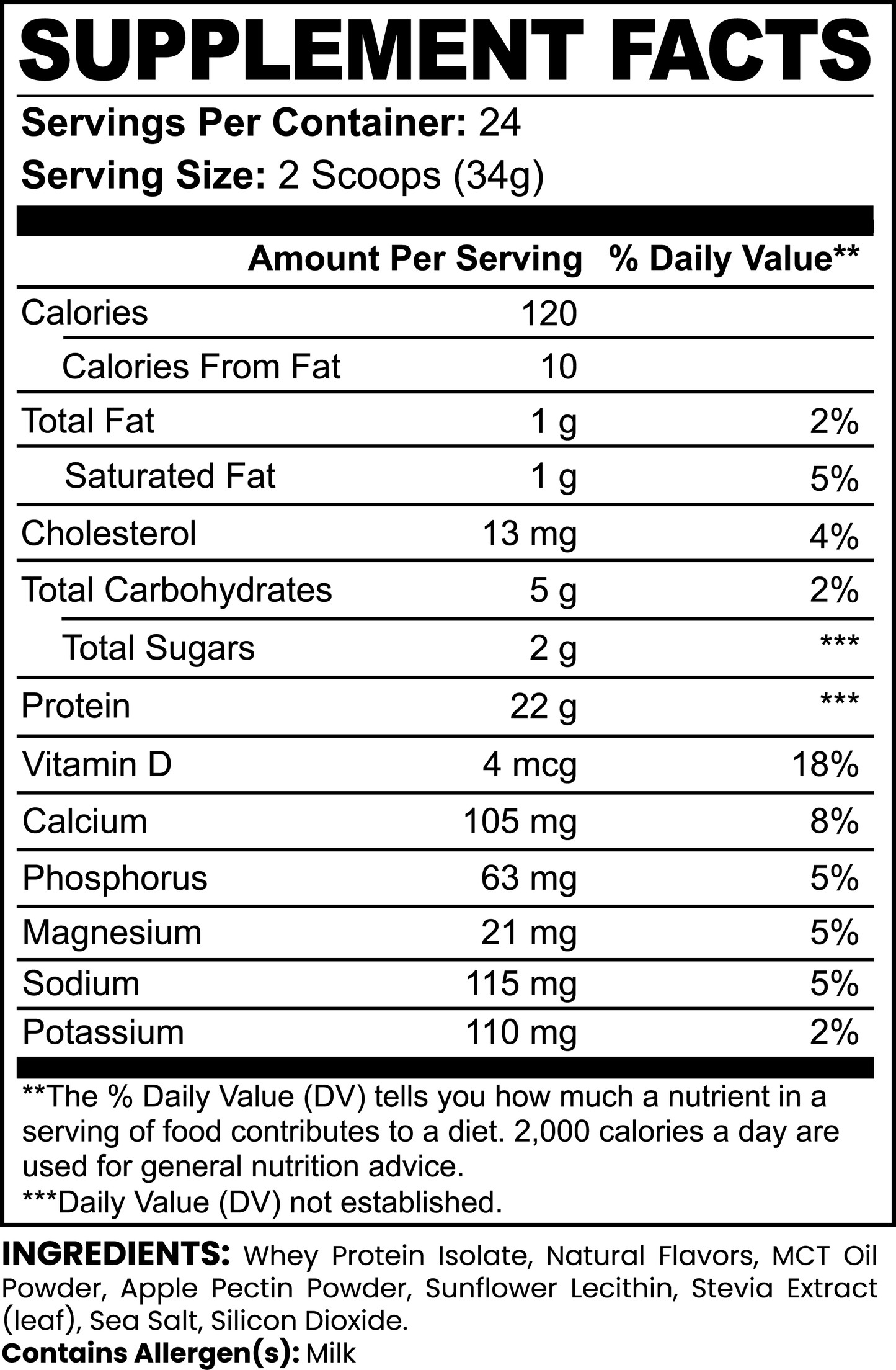 Vanilla Void Advanced 100% Whey Protein Isolate (Vanilla)