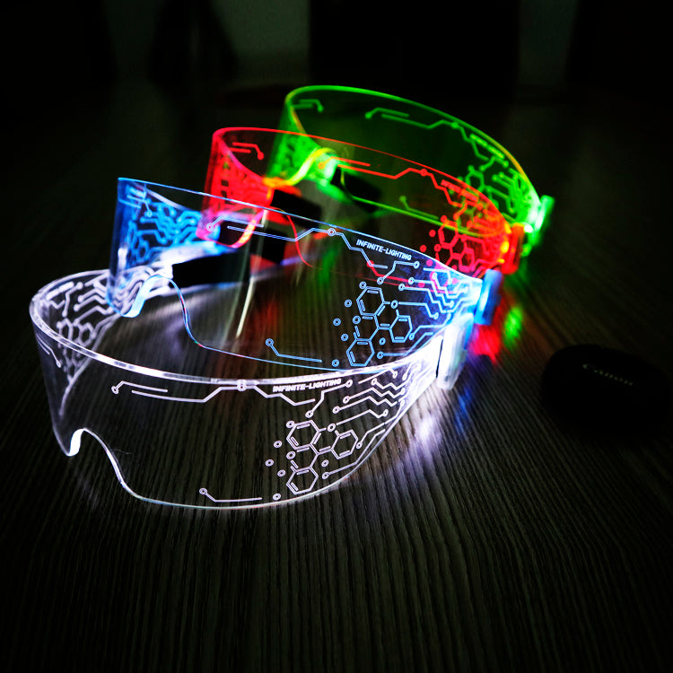 2025 NEW Product Rave LED Neon Light Up Glasses Cyberpunk — Rebel Alienz Vegas