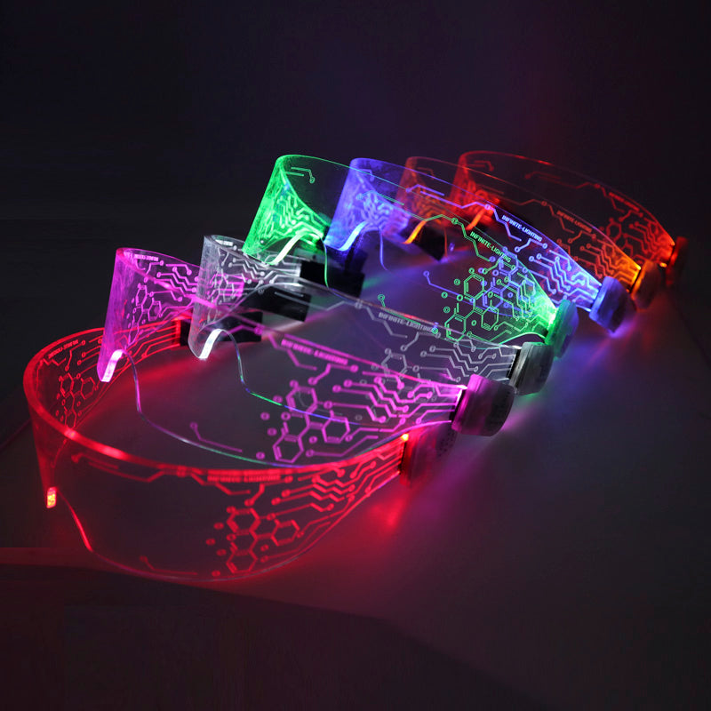 2025 NEW Product Rave LED Neon Light Up Glasses Cyberpunk — Rebel Alienz Vegas